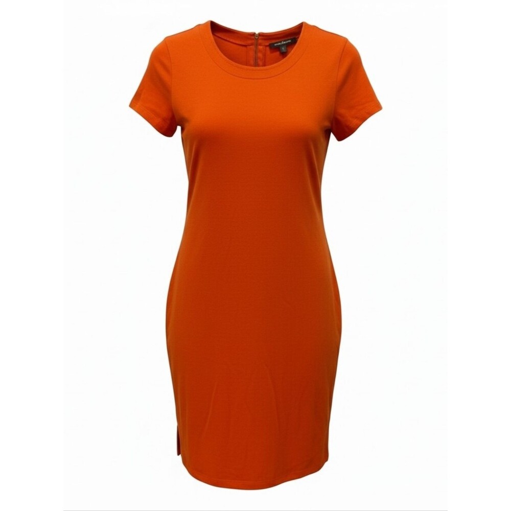 Tommy Bahama Orange Summer Shift Stretch Dress Bright Colorful Preppy Size Small
